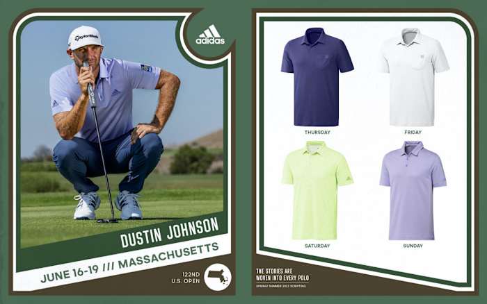Adidas | Dustin Johnson U.S. Open scripting